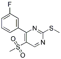 4-(3-FLUOROPHENYL)-5-(METHYLSULPHONYL)-2-(METHYLTHIO)PYRIMIDINE 结构式