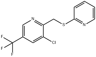 3-CHLORO-2-[(2-PYRIDINYLSULFANYL)METHYL]-5-(TRIFLUOROMETHYL)PYRIDINE 结构式