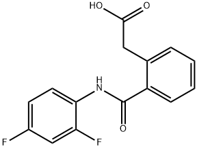 2-(2-((2,4-二氟苯基)氨基甲酰基)苯基)乙酸 结构式