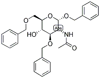 BENZYL 2-ACETAMIDO-2- DEOXY-3,6-DI-O-BENZYL-ALPHA-D-GLUCOPYRANOSIDE 结构式