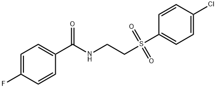 N-(2-[(4-CHLOROPHENYL)SULFONYL]ETHYL)-4-FLUOROBENZENECARBOXAMIDE 结构式