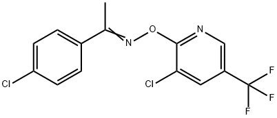 1-(4-CHLOROPHENYL)-1-ETHANONE O-[3-CHLORO-5-(TRIFLUOROMETHYL)-2-PYRIDINYL]OXIME 结构式