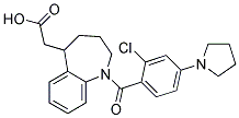 [1-(2-CHLORO-4-PYRROLIDIN-1-YL-BENZOYL)-2,3,4,5-TETRAHYDRO-1H-BENZO[B]AZEPIN-5-YL]-ACETIC ACID 结构式