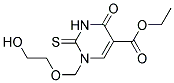 1-(2-Hydroxy-ethoxymethyl)-4-oxo-2-thioxo-1,2,3,4-tetrahydro-pyrimidine-5-carboxylic acid ethyl ester 结构式