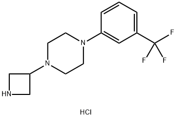 1-AZETIDIN-3-YL-4-(3-TRIFLUOROMETHYL-PHENYL)-PIPERAZINE TRIHYDROCHLORIDE 结构式