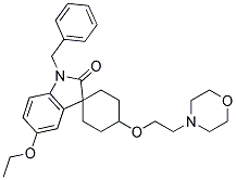 1'-BENZYL-5'-ETHOXY-4-[2-(4-MORPHOLINO)ETHOXY]SPIRO[CYCLOHEXANE-1,3-INDOLINE]-2'-ONE 结构式