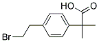 2-[4-(2-BROMO-ETHYL)-PHENYL]-2-METHYL-PROPIONIC ACID 结构式