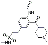 2-[4-FORMYLAMINO-3-(1-METHYL-PIPERIDINE-4-CARBONYL)-PHENYL]-ETHANESULFONIC ACID METHYLAMIDE 结构式