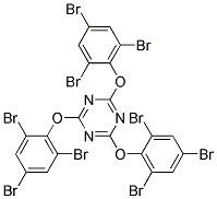 2,4,6-Tris-(2,4,6-Tribromophenoxy)-1,3,5-Triazin 结构式