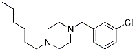 1-(3-Chlorobezyl)-4-Hexylpiperazine 结构式