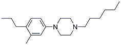 1-Hexyl-4-(3-Methyl-4-Propylphenyl)Piperazine 结构式