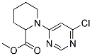 1-(6-Chloro-pyrimidin-4-yl)-piperidine-2-carboxylic acid methyl ester 结构式