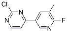 2-Chloro-4-(6-fluoro-5-methyl-pyridin-3-yl)-pyrimidine 结构式