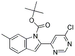 2-(6-Chloro-pyrimidin-4-yl)-6-methyl-indole-1-carboxylic acid tert-butyl ester 结构式