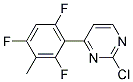 2-Chloro-4-(2,4,6-trifluoro-3-methyl-phenyl)-pyrimidine 结构式