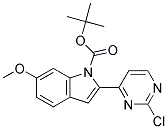 2-(2-Chloro-pyrimidin-4-yl)-6-methoxy-indole-1-carboxylic acid tert-butyl ester 结构式