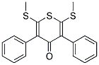 2,6-BIS(METHYLTHIO)-3,5-DIPHENYL-4H-THIIN-4-ONE 结构式