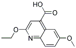 2-ETHOXY-6-METHOXY-4-QUINOLINECARBOXYLICACID 结构式