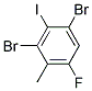 2,4-Dibromo-6-fluoro-3-iodotoluene 结构式