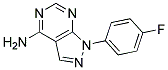 1-(4-Fluorophenyl)-1H-pyrazolo-[3,4,d]-pyrimidin-4-ylamine 结构式