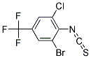 2-Bromo-6-chloro-4-(trifluoromethyl)phenylisothiocyanate 结构式