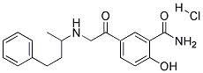 2-Hydroxy-5-(2-(4-phenylbutan-2-ylamino)acetyl)benzamide hydrochloride 结构式