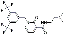 1-(3,5-Bis(trifluoromethyl)benzyl)-N-(2-(dimethylamino)ethyl)-2-oxo-1,2-dihydro-3-pyridinecarboxamide 结构式