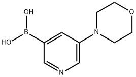 5-吗啉基吡啶-3-硼酸 结构式