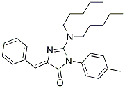 2-二戊氨基-3-(4-甲苯基)-5-苯亚甲基-4H-咪唑啉-4-酮 结构式