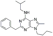 2-BENZYL-9-BUTYL-N-ISOBUTYL-8-METHYL-9H-PURIN-6-AMINE 结构式