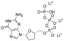 2',3'-DIDEOXYGUANOSINE-5'-TRIPHOSPHORIC ACID TRILITHIUM SALT 结构式