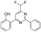 2-(6-DIFLUOROMETHYL-2-PHENYLPYRIMIDIN-4-YL)PHENOL 结构式