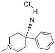 1-甲基-4-氰基-4-苯基-哌啶盐酸盐 结构式