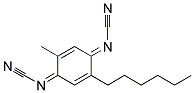(2-HEXYL-5-METHYL-2,5-CYCLOHEXADIENE-1,4-DIYLIDENE)BIS-CYANAMIDE 结构式