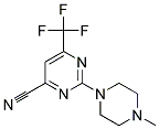 2-(4-甲基哌嗪-1-基)-6-三氟甲基嘧啶-4-甲腈 结构式