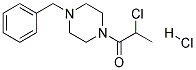 1-(4-BENZYLPIPERAZINO)-2-CHLOROPROPAN-1-ONE HYDROCHLORIDE, TECH 结构式