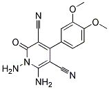 1,6-DIAMINO-4-(3,4-DIMETHOXYPHENYL)-2-OXO-1,2-DIHYDROPYRIDINE-3,5-DICARBONITRILE, TECH 结构式