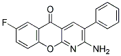 2-AMINO-7-FLUORO-3-PHENYL-5H-CHROMENO[2,3-B]PYRIDIN-5-ONE 结构式