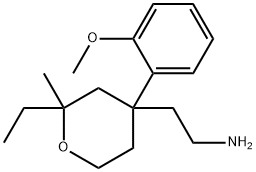 2-[2-ETHYL-4-(2-METHOXYPHENYL)-2-METHYLTETRAHYDRO-PYRAN-4-YL]-ETHYLAMINE 结构式