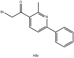 2-BROMO-1-(2-METHYL-6-PHENYL-PYRIDIN-3-YL)-ETHANONE 结构式