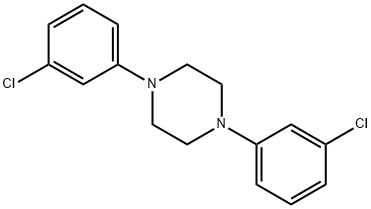 1,4-BIS-3-氯苯哌嗪 结构式