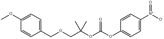 2-[METHYL-1-(4-METHOXYPHENYL)METHOXY]PROPYL-4'-NITROPHENYL CARBONATE 结构式