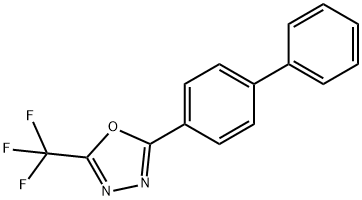 2-BIPHENYL-4-YL-5-(TRIFLUOROMETHYL)-1,3,4-OXADIAZOL 结构式