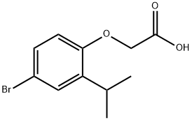 2-(4-BROMO-2-ISOPROPYLPHENOXY)ACETIC ACID 结构式