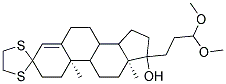 (10R,13S)-17-(3,3-DIMETHOXYPROPYL)-10,13-DIMETHYL-1,2,6,7,8,9,10,11,12,13,14,15,16,17-TETRADECAHYDROSPIRO[CYCLOPENTA[A]PHENANTHRENE-3,2'-[1,3]DITHIOLAN]-17-OL 结构式