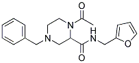 1-ACETYL-4-BENZYL-N-(2-FURYLMETHYL)PIPERAZINE-2-CARBOXAMIDE 结构式