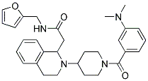 2-(2-(1-[3-(DIMETHYLAMINO)BENZOYL]PIPERIDIN-4-YL)-1,2,3,4-TETRAHYDROISOQUINOLIN-1-YL)-N-(2-FURYLMETHYL)ACETAMIDE 结构式