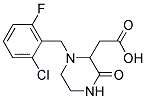 [1-(2-CHLORO-6-FLUORO-BENZYL)-3-OXO-PIPERAZIN-2-YL]-ACETIC ACID 结构式