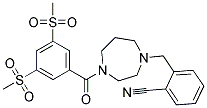 2-((4-[3,5-Bis(methylsulfonyl)benzoyl]-1,4-diazepan-1-yl)methyl)benzonitrile 结构式
