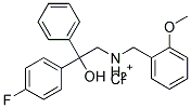 2-(4-FLUOROPHENYL)-2-HYDROXY-N-(2-METHOXYBENZYL)-2-PHENYL-1-ETHANAMINIUM CHLORIDE 结构式